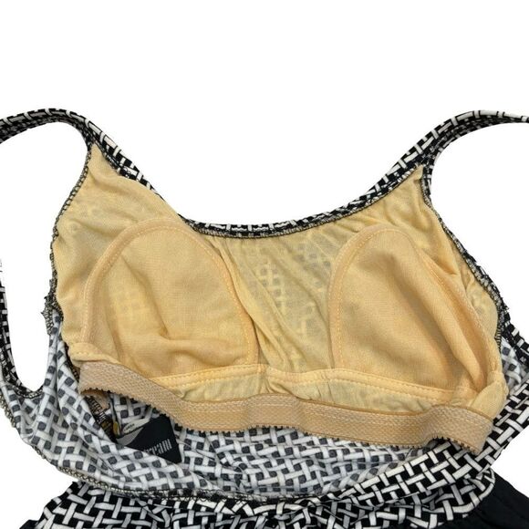 Mainstream Vintage 70s Gingham Open Back Stretch Romper Swimsuit Size 8 - Picture 6 of 14